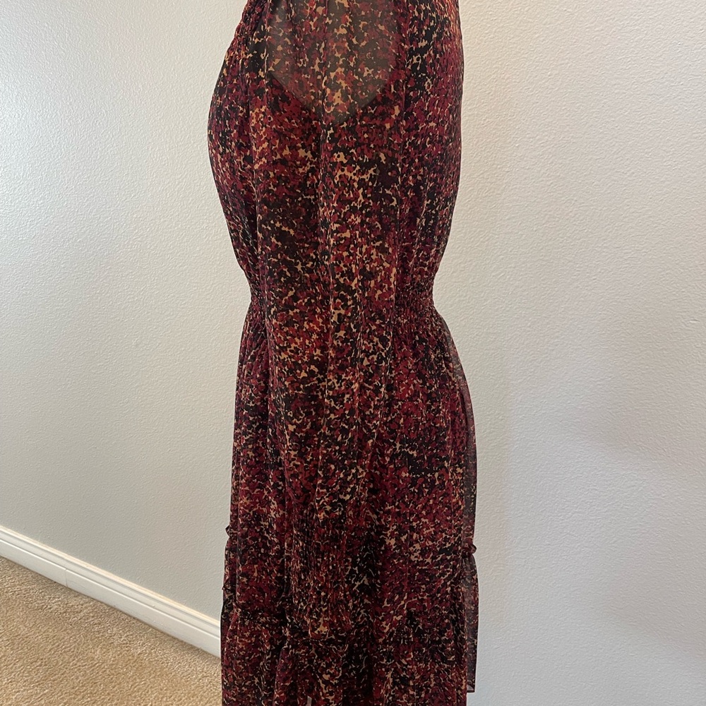 Taylor Red and Black Ruffled Tiered Mini Dress - Picture 4 of 6